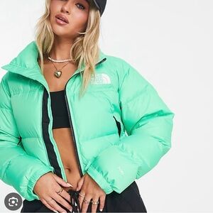 The North Face Women's Light Green Puffer Jacket